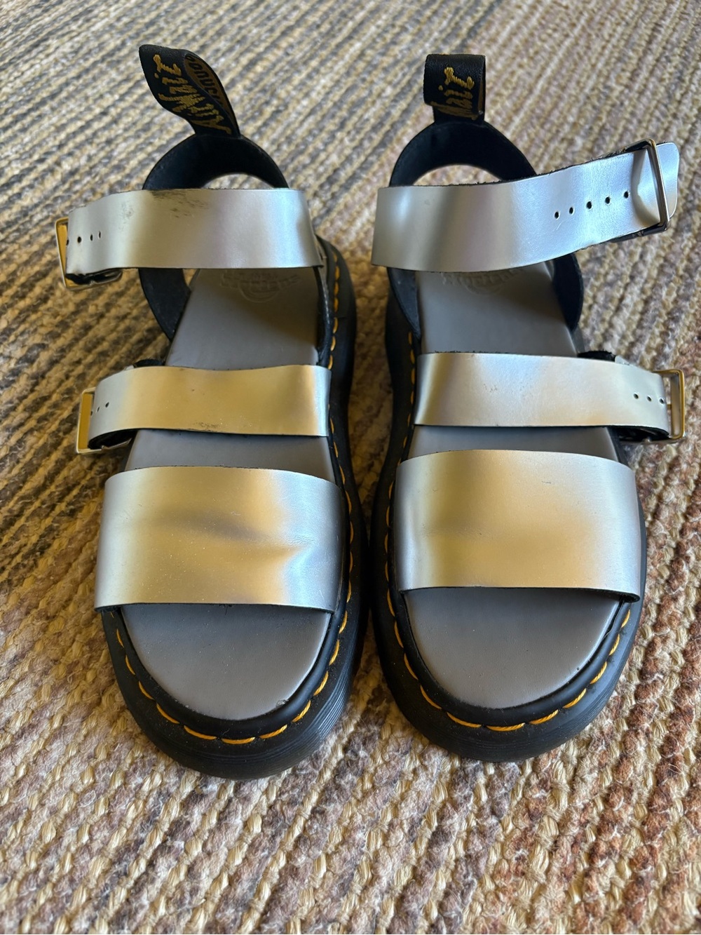 Dr Martens Gryphon Silver Sandals, Sz9W